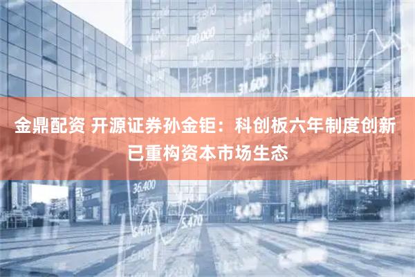 金鼎配资 开源证券孙金钜:科创板六年制度创新 已重构资本市场生态