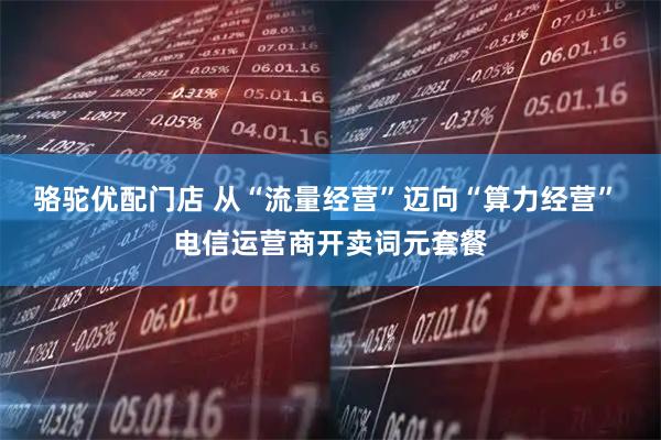 骆驼优配门店 从“流量经营”迈向“算力经营” 电信运营商开卖词元套餐