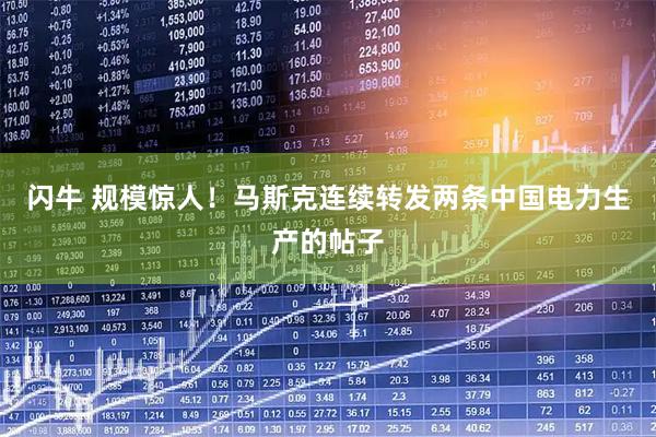 闪牛 规模惊人!马斯克连续转发两条中国电力生产的帖子